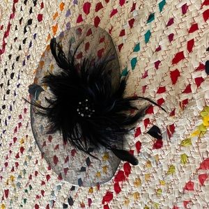Black cocktail hat
